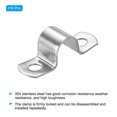 thumbnail image 3 of Unique Bargains 16mm Rigid Pipe Strap Clamp, 10 Pcs 304 Stainless Steel Two Hole U-shape Tube Clip, 3 of 5
