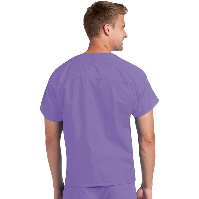 Landau Essentials Haut de Sarrau à Encolure en V : 1 Poche, Réversible, Unisexe, Coupe Classique Décontractée Sarraus Médicaux 7502