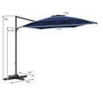 thumbnail image 2 of Costway Parasol Déporté de Patio 10 Pi avec Rotation à 360°, Évent, Base en Croix Incluse Bleu Marine, 2 of 7