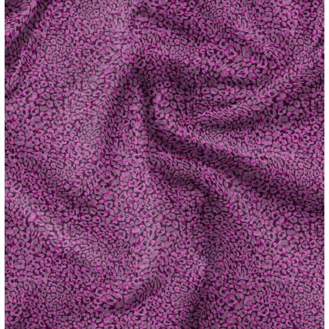 Soimoi Polyester Crepe Fabric Leopard Animal Skin Print Fabric by The Yard 42 Inch Wide