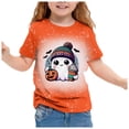 thumbnail image 1 of GDREDA Mignon Halloween T-Shirt à Manches Courtes Imprimé pour Filles Haut Décontracté à Col Rond pour les Festivités d'Automne Rouge, 8-9 Ans, 1 of 4