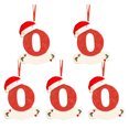 thumbnail image 2 of Agiferg Noël Petit Chapeau Rouge Lettre Pendentif DIY Nom Inscriptible 26 Lettre Pendentif 5PCS, 2 of 5