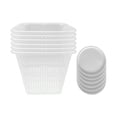 thumbnail image 1 of Flynix 6x Pots pour Orchidées Transplantation Réutilisables Patio Légers Rempotage avec Trous 14cm Carré Blanc, 1 of 10