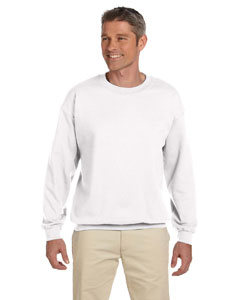 Gildan G180 Adult Heavy Blend 50/50 Fleece Crew - WHITE - XS