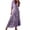 Purple, variant on FcBaudy Summer Dresses for Women,Womens Dresses,Skirt for Women Fashionable Women's Casual Spring/summer V-neck Short Sleeved Printed Dress Ladies skirt