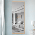 thumbnail image 3 of NeuType Full Length Floor Mirror Rectangular Burlywood 65"x22", 3 of 8