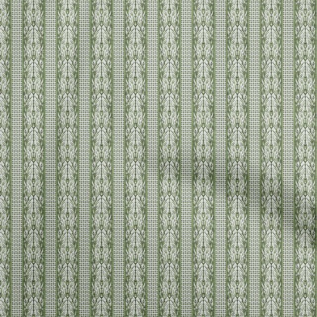oneOone Georgette Viscose Light Green Fabric Asian Block Sewing Material Print Fabric By The Yard 42 Inch Wide