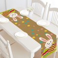 thumbnail image 1 of Accueil Fête Vacances Table Décoration Pâques Simple Face Durable Vert Beiges Rose 30x 182cm Polyester Bleu Nappe, 1 of 10