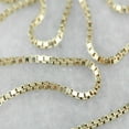 thumbnail image 3 of JUNWELL 14K Solid Yellow Gold Box Necklace  Real Gold Chain with Lobster Lock, 3 of 9