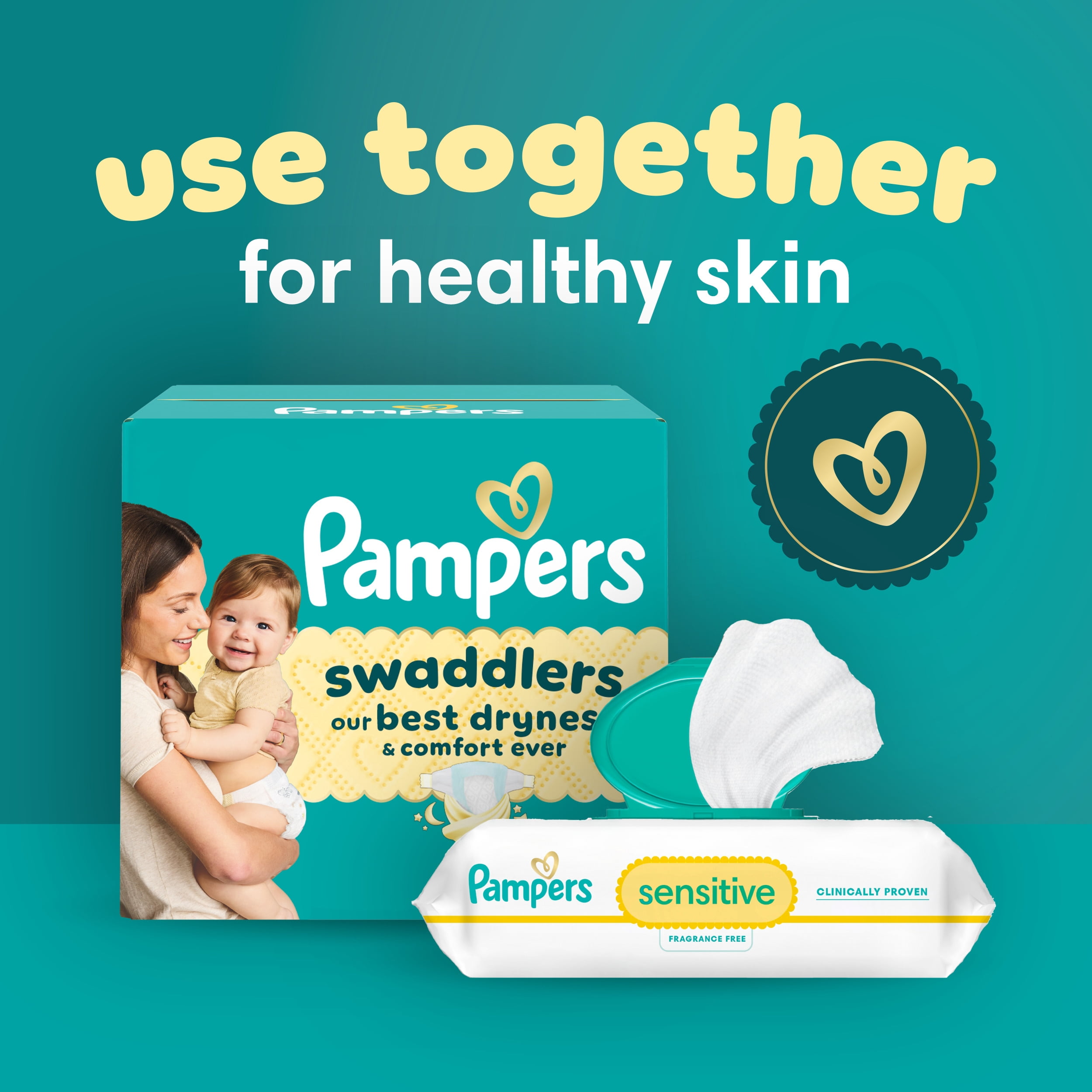 Pampers Swaddlers Couches, Taille 3 (13-26 lbs), Absorbantes, Garde Bébé au Sec et Confortable, Couche Jetable pour Bébé Sans Danger pour la Peau