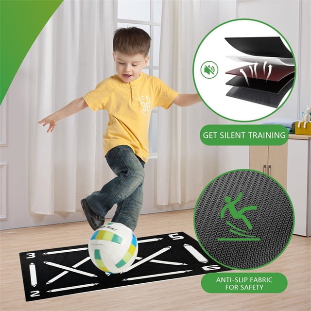 Chmadoxn Bathroom Rugs, Rugs for Living Room, Area Rug, Football Training Mat Slip And Noise Reduction Household Children's Football Mat Training Home Training Mat Multiple Sizes Football Training