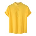 thumbnail image 1 of Birdeem Chemise Décontractée Homme à Manches Courtes avec Boutons, Col Montant, pour la Plage, 1 of 9