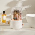 thumbnail image 4 of Makeup Brush Holder Organizer With Lid 360 Rotation Brushes Organizer For Vanity, 4 of 13