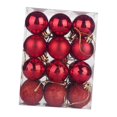 thumbnail image 3 of 24Pcs Christmas Balls Christmas Tree Hanging Balls for Wedding Party Holiday Red, 3 of 8