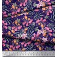 thumbnail image 3 of Soimoi Modal Satin Fabric & Orchids Floral Printed Fabric 1 Yard 42 Inch Wide, 3 of 3