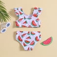 thumbnail image 3 of MIASHUI Girls Swimsuit Ruffles Watermelon Printed Two Pieces Bikini Set Swimwear Bathing Suits,Watermelon Red,12-18 Months, 3 of 6