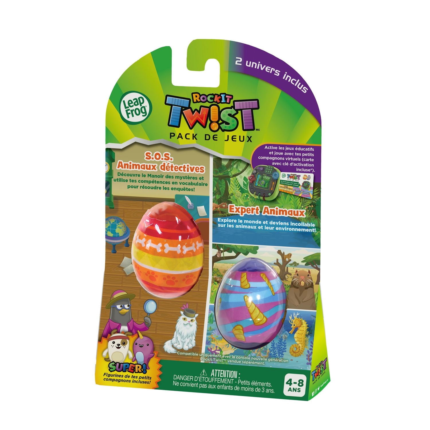 LeapFrog RockIt Twist™ 2 Pack: Penelope Penguin: Pet Detective and Animals, Animals, Animals - Version française