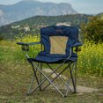 thumbnail image 3 of Kamp Rite Chaise Longue de Camping Pliante Rembourrée avec Dossier en Maille, Marine, 3 of 12