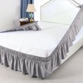 thumbnail image 4 of Unique Bargains Polyester Bed Skirt Elastic Wrap Around Dust Ruffle 15' Drop, 4 of 10