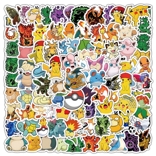 Forfamy 100Pcs CartoonStickers for Kids, Kid Party Favors Fun Stickers Cute Cartoon Stickers for Water Bottles Laptop Phone Skateboard Guitar Notebook Computer Luggage