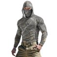 thumbnail image 1 of Chandail à Capuchon Rafraîchissant pour Hommes Unisexe à Imprimé Camouflage, Couvre-Visage et Protection Solaire UPF, Haut à Manches Longues Coupe Raglan avec Tissu Ultraléger Qui Évacue l'Humidité, Capuche Ajustable pour Aventures d'Été Style Décontracté Sportif, 1 of 9
