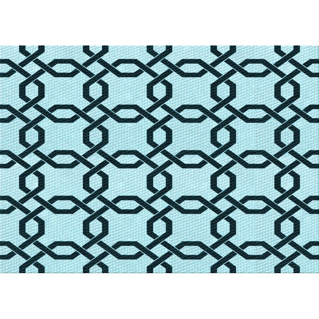 Ahgly Company Machine Washable Indoor Rectangle Transitional Blue Jay Blue Area Rugs, 2' x 4'