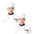 thumbnail image 1 of Oleegame 2PC Pretty Apron Chef Hat Adult Adjustable Baker Kitchen Cooking Chef Cap White, 1 of 2