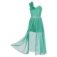 thumbnail image 2 of RUNQHUI Robe Princesse à Volants pour Enfants Filles Combinaison Robe en Tulle à Fleurs Broderie Robe en Mousseline Vert Menthe 6, 2 of 7