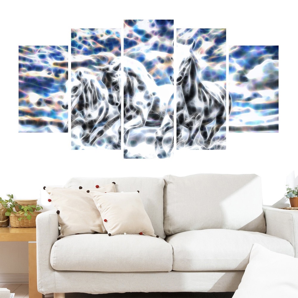 Décoration murale sur toile Design Art Chevaux galopants 1 panneau