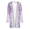 thumbnail image 5 of Penkiiy Women's Lightweight Open Front Cardigans Long Sleeve Casual Soft Drape Fall Cardigan with Pocket Purple for L, 5 of 5