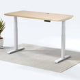 thumbnail image 1 of MotionGrey - Bureau Assis-Debout à Double Moteur avec 4 Réglages de Mémoire, Table d'Ordinateur Réglable Assis-Debout pour la Maison, le Bureau et le Jeu - Dessus Chêne Brun 65 Pouces x 24 Pouces Cadre Blanc, 1 of 9