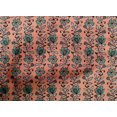 thumbnail image 4 of oneOone Cotton Poplin Fabric Leaves & Floral Block Printed Fabric 1 Yard 56 Inch Wide, 4 of 4