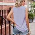 thumbnail image 5 of Birdeem Mode Femmes Été Col en V Dentelle Patchwork Sans Manches Blouse Aguichant, 5 of 5