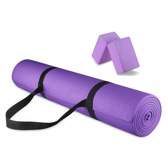 Signature Fitness Tapis d'Exercice Tout Usage Haute Densité Sans Déchirure, Violet