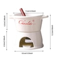 thumbnail image 3 of Ceramic Fondue Melting Pot Set with Fork for Chocolate Cheese and Caramel Family Gatherings, 3 of 4
