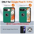 thumbnail image 3 of KOMI for Google Pixel 9 Pro XL Case, Slim Fit Case for Pixel 9 Pro XL with Metal Ring Holder Kickstand, Dual Layer Shockproof Protective Phone Case for Google 9 Pro XL 6.8", Green, 3 of 5