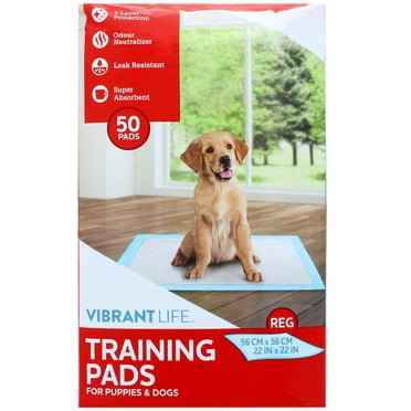 Vibrant Life Dog Pee Pads and Puppy Training Pads , L (56*56cm)
