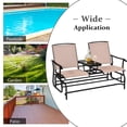 thumbnail image 4 of Costway Causeuse à Double Glissière pour 2 Personnes pour Patio Extérieur, Brun, 4 of 10