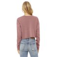 thumbnail image 2 of Bella Plus Canvas B53205275 Womens Cropped Crew Fleece, Mauve - Large, 2 of 3