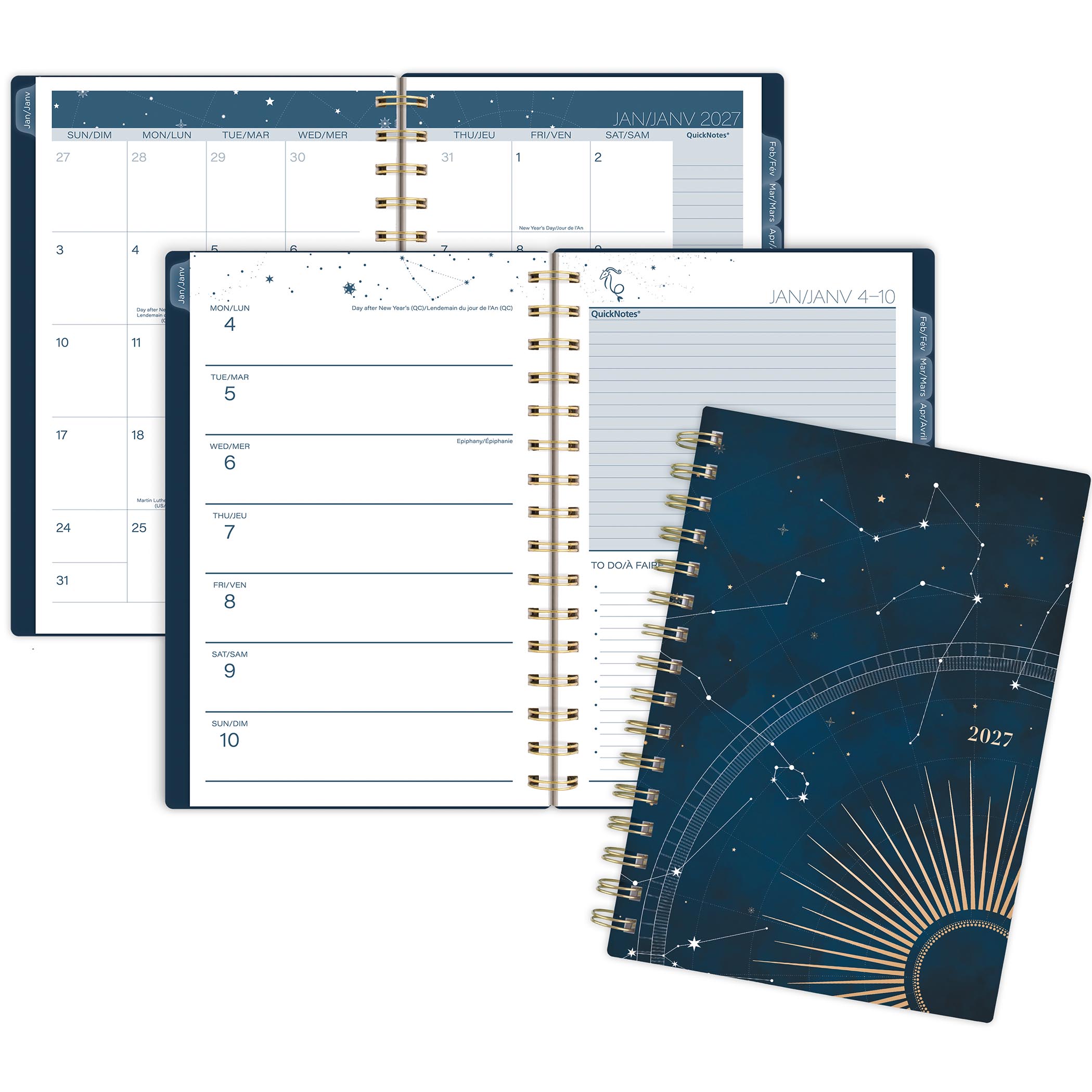 2027 Agenda hebdomadaire et mensuel Cambridge® Stargazer, petit format