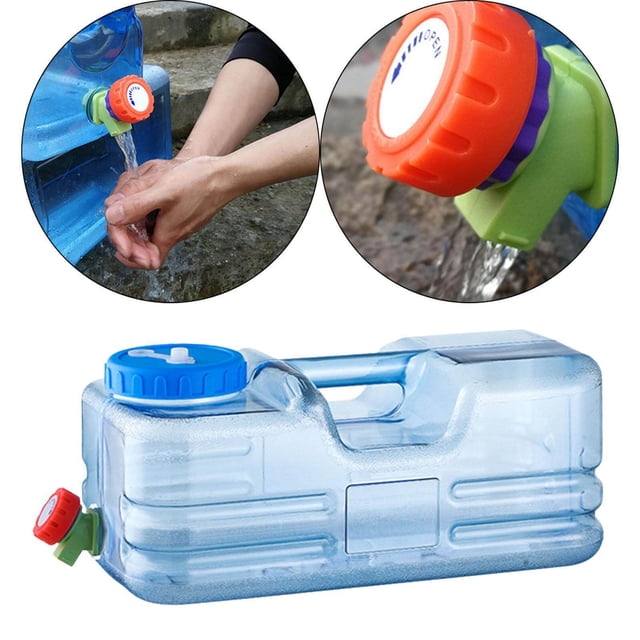 ziyahi Contenant d'Eau avec Robinet Bouteille Porte-Eau Camping Conduite Randonnée Camp Randonnée Urgence 10 L 40x20x18 cm