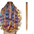 thumbnail image 1 of Hair Extensions & Accessories Savings! Bradem Colored Hair Extensions, Multi-Colors Party Highlights Clip in Synthetic Hair, 1X Wig Extensions, 1 of 3