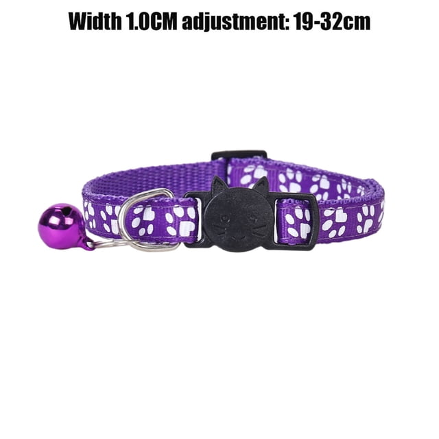 " Print Cat Collar Breakaway Collar With (Colorful Woven Nylon Pet Neckband)"