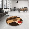 thumbnail image 4 of Ahgly Company Tapis d'Intérieur Rectangulaire Transitionnel Orange Lavable à la Machine, 6 Pieds x 9 Pieds, 4 of 7