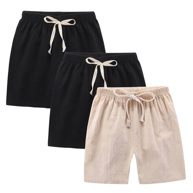Rbaofujie Girls Drawstring Shorts Summer Elastic Waist Casual Lightweight
