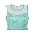 thumbnail image 4 of Robe Fille Turquoise en Chiffon Demoiselle d'Honneur Danse Bal Robe Maxi 6 Ans, 4 of 7