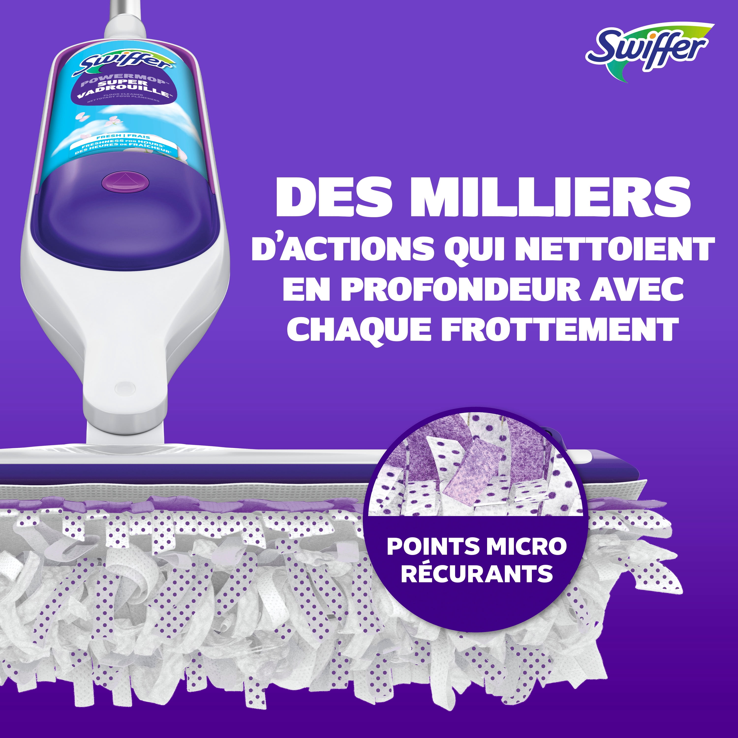 Swiffer PowerMop Multi-Surface Mop Kit for Floor Cleaning, Fresh Scent, Mopping Kit Includes PowerMop, 2 Mopping Pad Refills, 1 Floor Cleaning Solution with Fresh Scent and 2 batteries