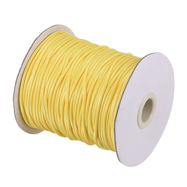 Unique Bargains Beading Thread Bracelet Weave Bead Craft Cord 2mm 78M/Roll (85-Yards) Decorative String, Yellow