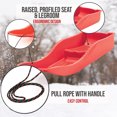 thumbnail image 3 of ArcticThrill Snow Sled for Kids - SnowBoat Sledge - Single Rider Toboggan with Pull Rope; Outdoor Plastic Winter Sleigh for Toddlers & Kids, 3 of 7