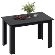 HOMCOM 47" Modern Dining Table for 4-6 People with Wood Effect, Black